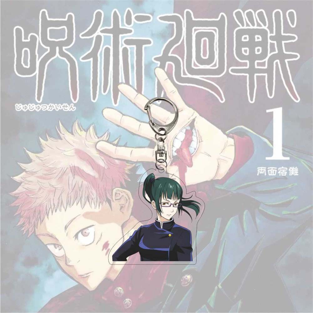 Móc khóa acrylic mặt hình nhân vật hoạt họa Jujutsu Kaisen nhiều kiểu tùy chọn dùng làm quà tặng