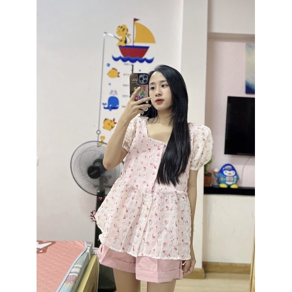 Set áo hoa nhí kèm quần