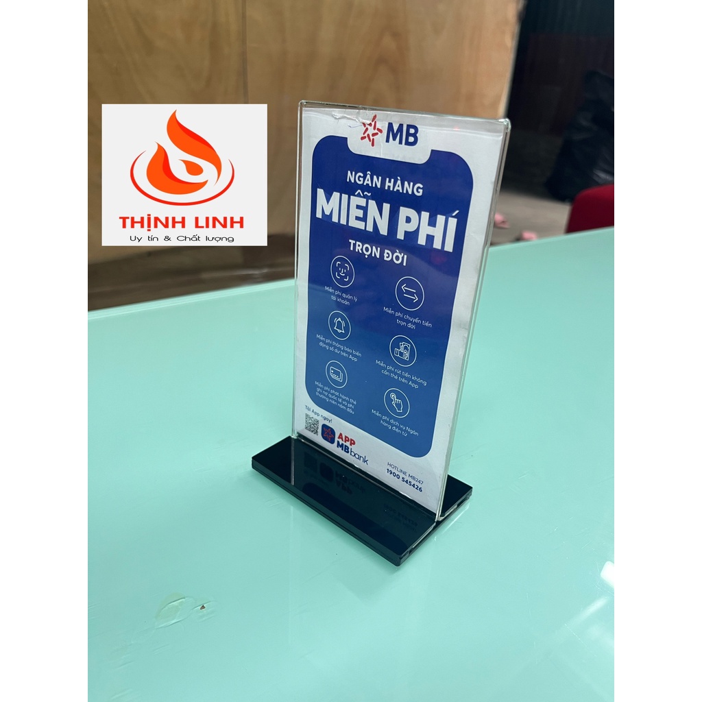 Menu mica A4,A5,A6, A7,B6 Để Bàn, Bảng Tên Mica Để Bàn, Đủ Các Loại Kích Thước Màu Sắc Giá Rẻ
