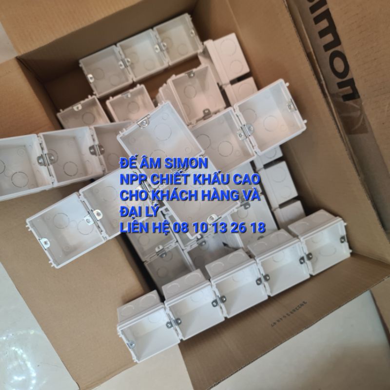 ĐẾ ÂM VUÔNG SIMON Type 76 và 86 cho dòng S6, 50, E6, I7, V8, lắp ghép lại được với nhau.