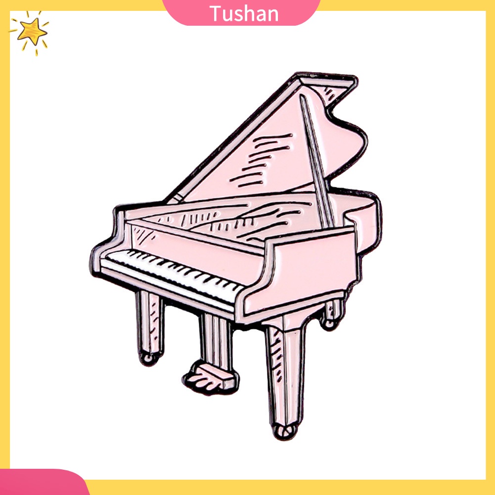 Trâm Cài Áo Hình Đàn Piano Hoạt Hình Unisex