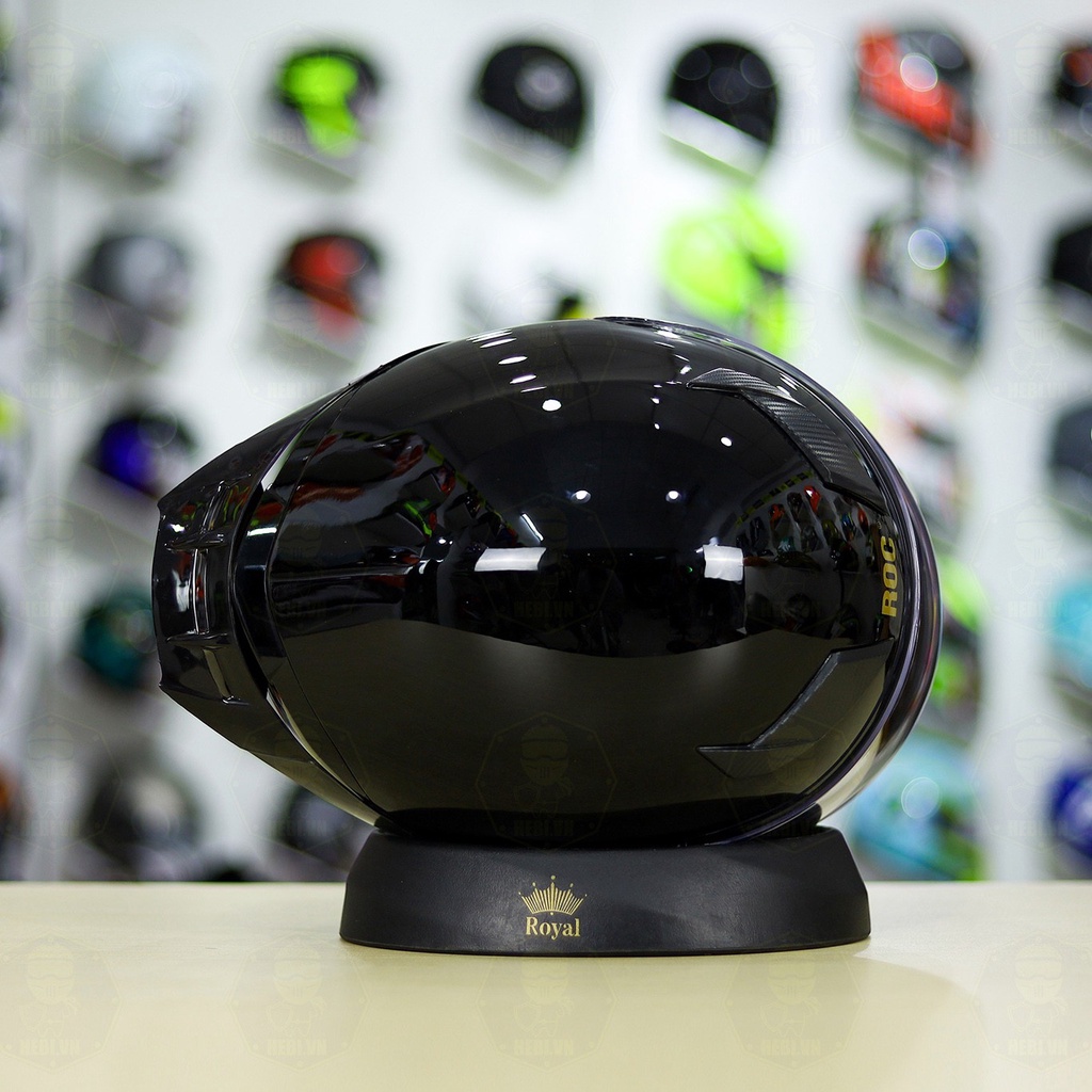 Combo Nón Fullface 2 Kính ROC 05 Kèm Kính Đen Bên Trong Và Đuôi Gió Pista