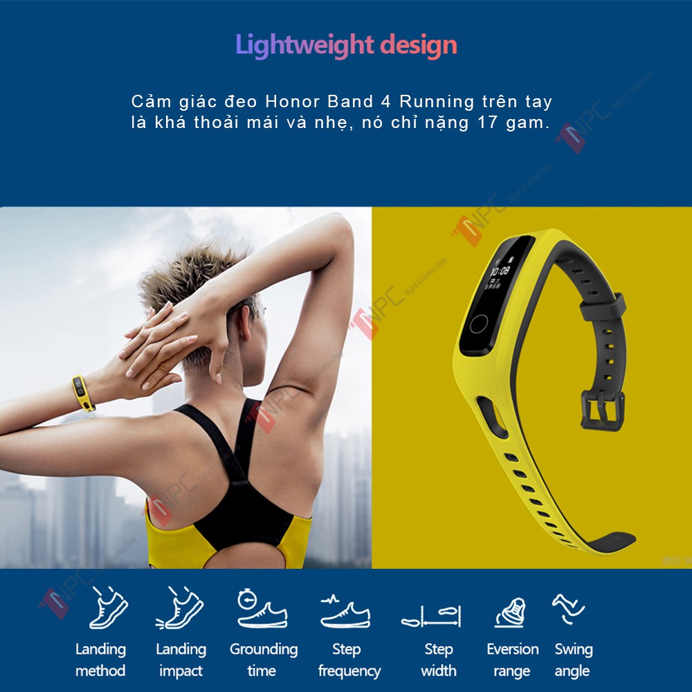 Vòng Đeo Tay Thông Minh Huawei Honor Band 4 Running Edition Theo Dõi Sức Khỏe Quốc Tế