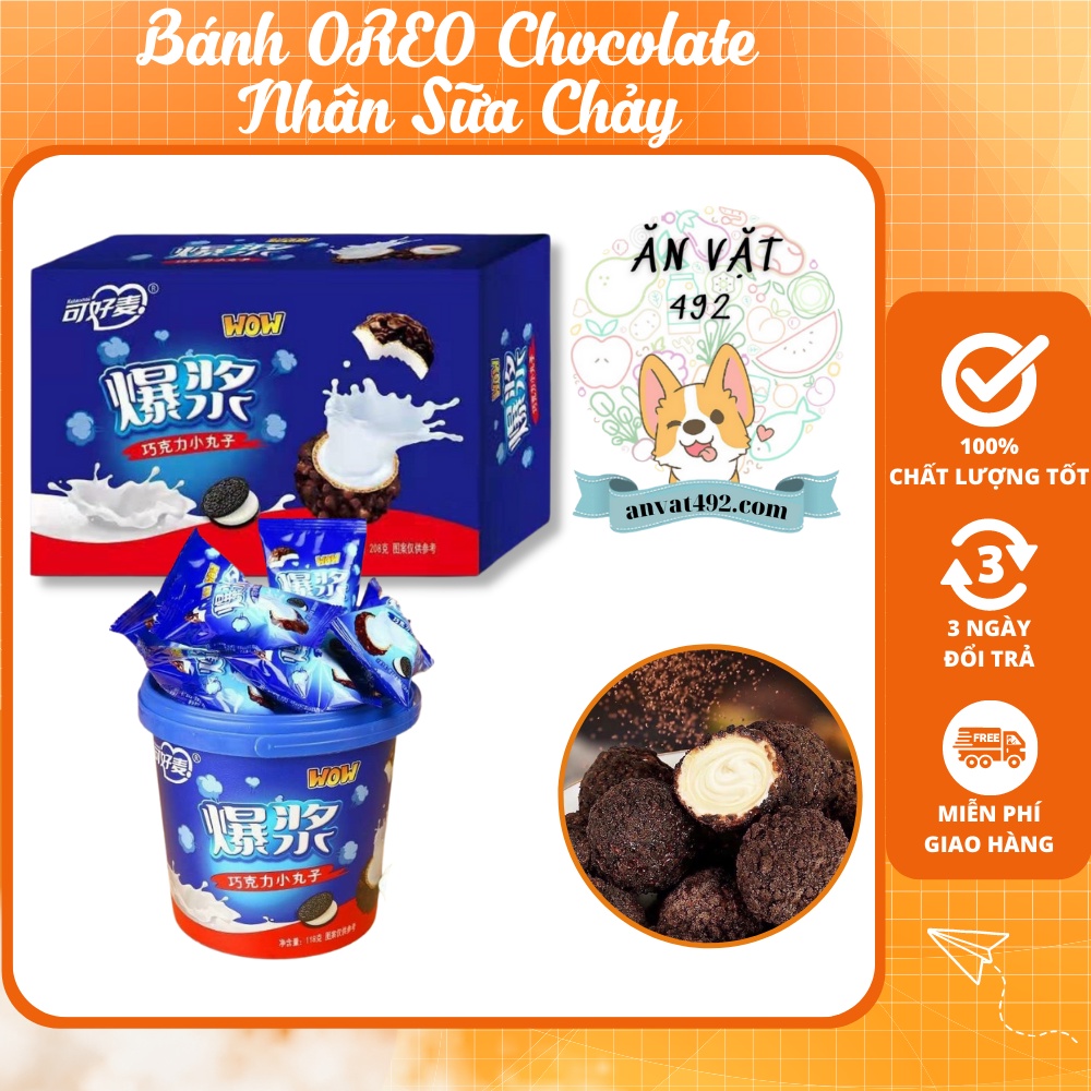 Bánh OREO Chocolate Nhân Sữa Chảy - Ăn Vặt 492