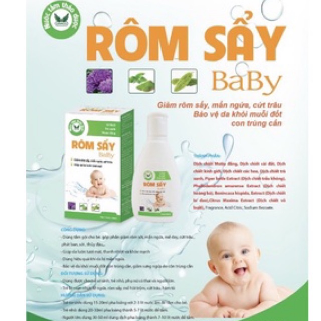 Tắm rôm sảy mẩn ngứa cho bé