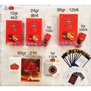 Saffron Bahraman Tây Á pack 12g, 24g, 36g (tặng khẩu trang KF94)