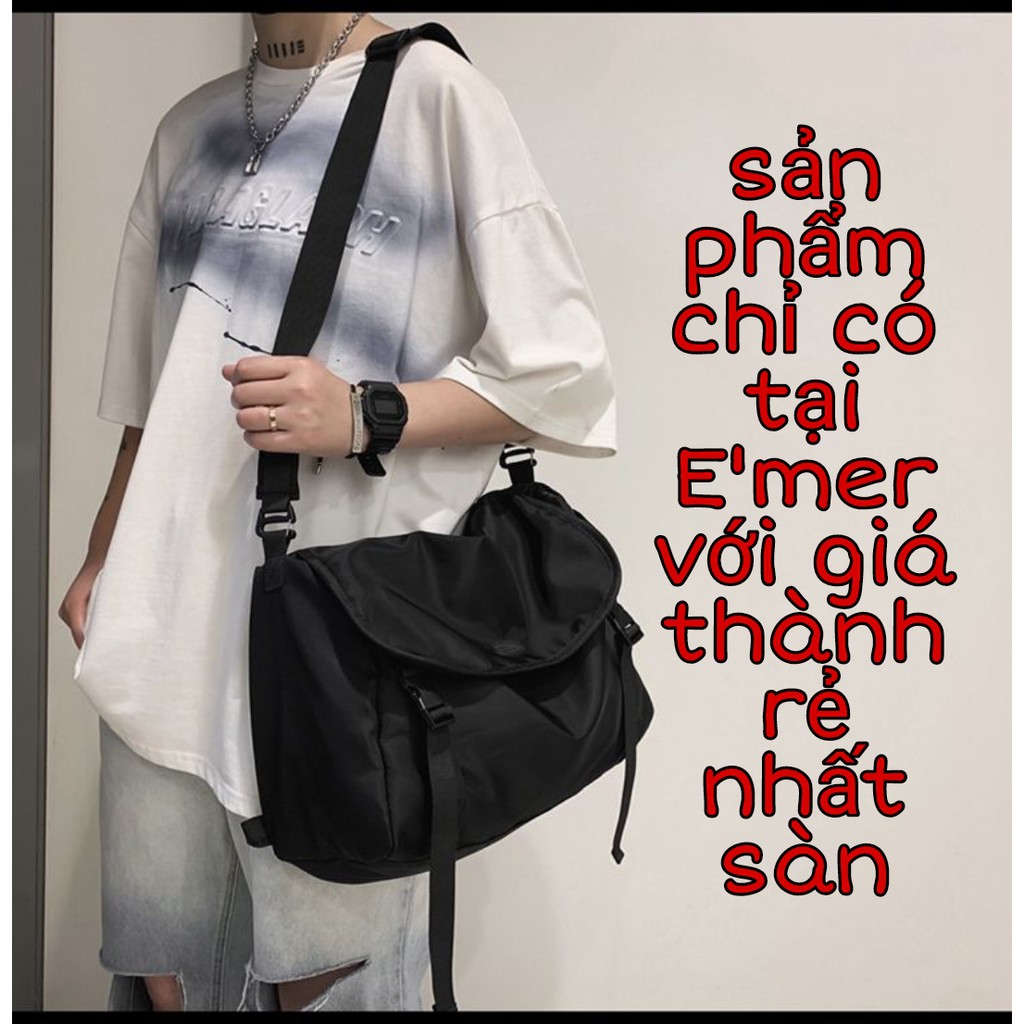 Túi Xách Đeo Chéo Balo Thời Trang 2in1 Cho Nam Nữ Size Lớn Đi Học Đi Làm Phong Cách Unisex Streetwear E'mer 400 | BigBuy360 - bigbuy360.vn