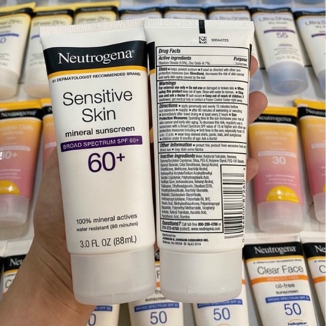 Kem chống nắng dành cho da nhảy cảm Neutrogena Sensitive Skin Sunscreen Lotion SPF 60