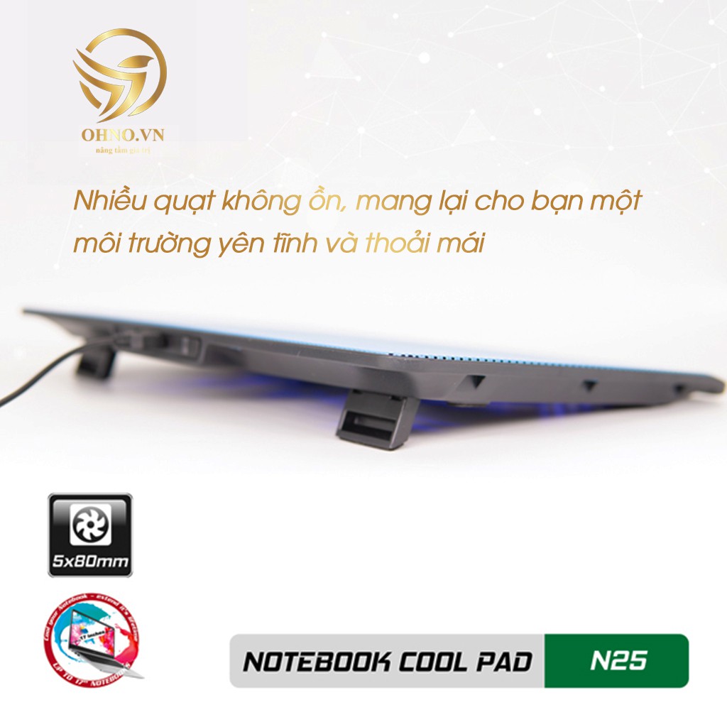 Đế Quạt Tản Nhiệt Laptop Gaming N25 Quạt 5 Fan Tản Nhiệt VSP Cooler Cho Laptop - OHNO VIỆT NAM | BigBuy360 - bigbuy360.vn