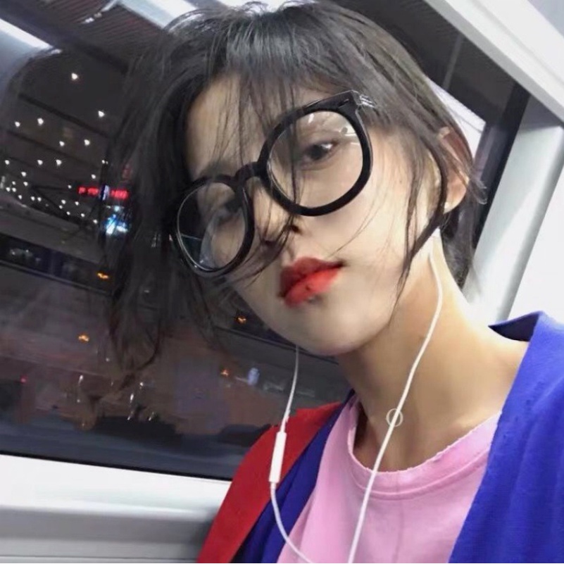 (KIQI-FASHION) COD Mắt Kính Gọng Tròn Chống Ánh Sáng Xanh Thời Trang Hàn Quốc Cho Nữ