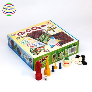 Cờ Ô Quan 6 trong 1 - Đồ Chơi Thể Thao Trí Tuệ - Đồ Chơi Boardgame - Cờ Giải Trí Thiếu Nhi