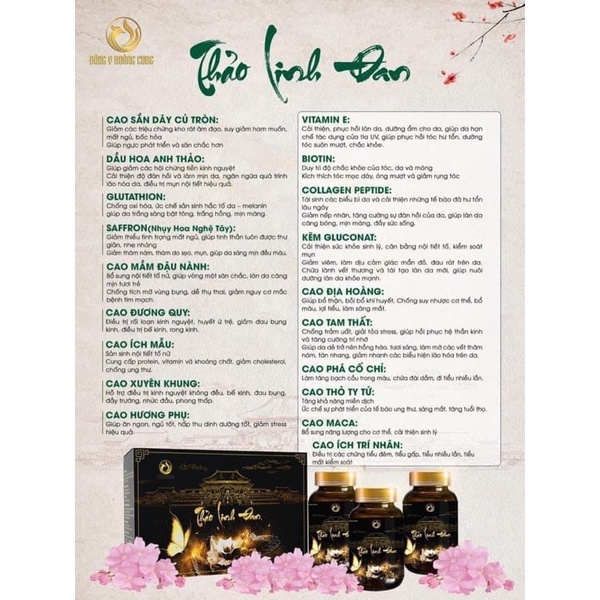 VIÊN UỐNG BỔ SUNG NỘI TIẾT TỐ NỮ- THẢO LINH ĐAN