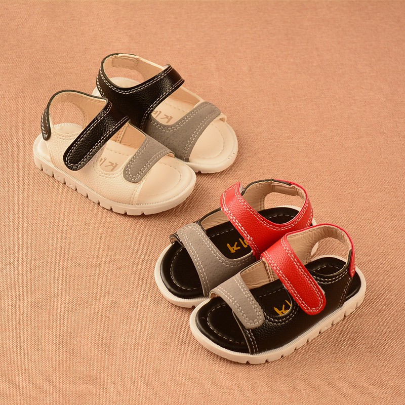 Giày sandal kẻ sọc có đèn LED thời trang cho bé