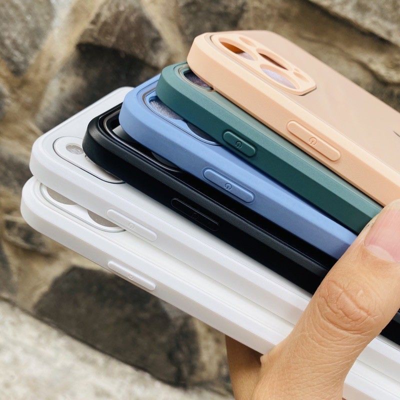 [VIỀN VUÔNG 12 ]Ốp Viền vuông chống bẩn, Lưng kính MEKA viền dẻo BẢO VỆ CAMERA IPHONE 7 8 / PLUS X XS 11 12 / PRO / MAX