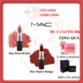 Son mac Powder kiss, Retro Matte, Devoted to chili, Son mac chính hãng full size 3g có bill, bao check, bong-comestic