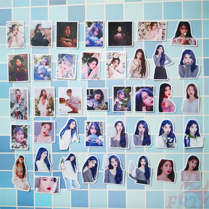 Set 40 miếng dán trang trí sổ tay hình IU Lee Ji Eun Q-2