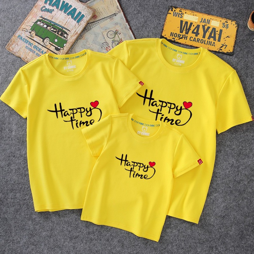 Áo thun, áo phong gia đình - HAPPY TIME