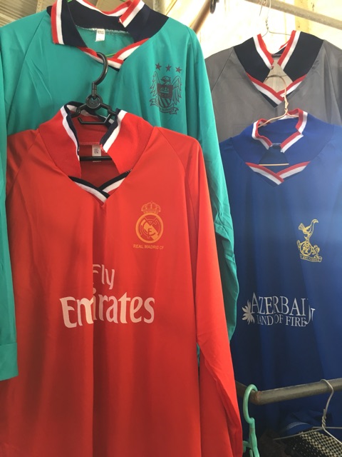 Áo thun đá banh dài tay