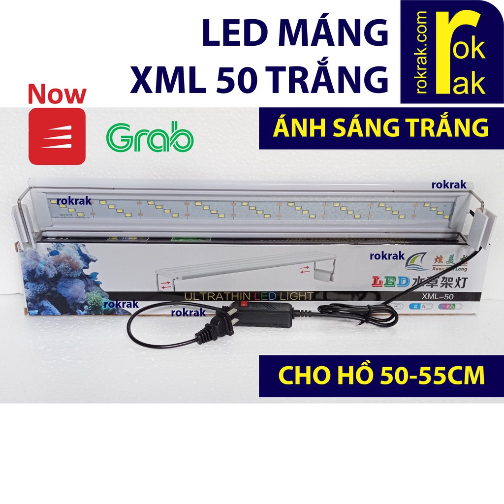 GIÁ SỈ-Đèn Led máng XML 50 trắng Đèn thủy sinh Tai-wan cho hồ 50-55cm