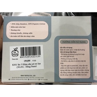Set 2 khăn đa năng sợi tre Lapome