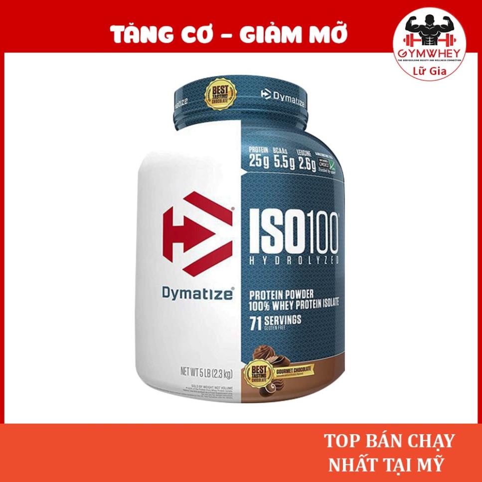 Iso100 Dymatize whey Protein Hydrolyzed - Sữa Dinh Dưỡng Hỗ Trợ Tăng Cơ Giảm Mỡ Iso 100 Dymatize 5lbs