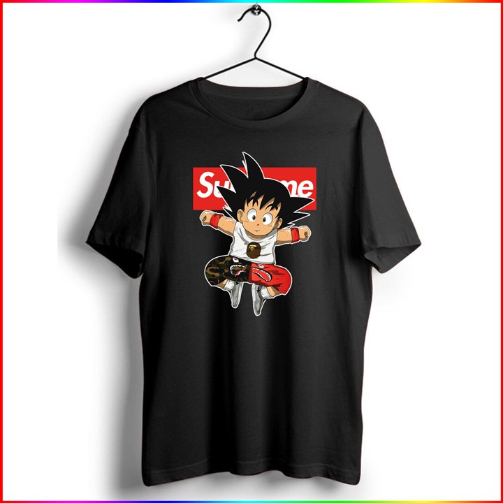 Áo thun tay lỡ form rộng SONGOKU SUPREME Nam Nữ (Đen, Trắng)