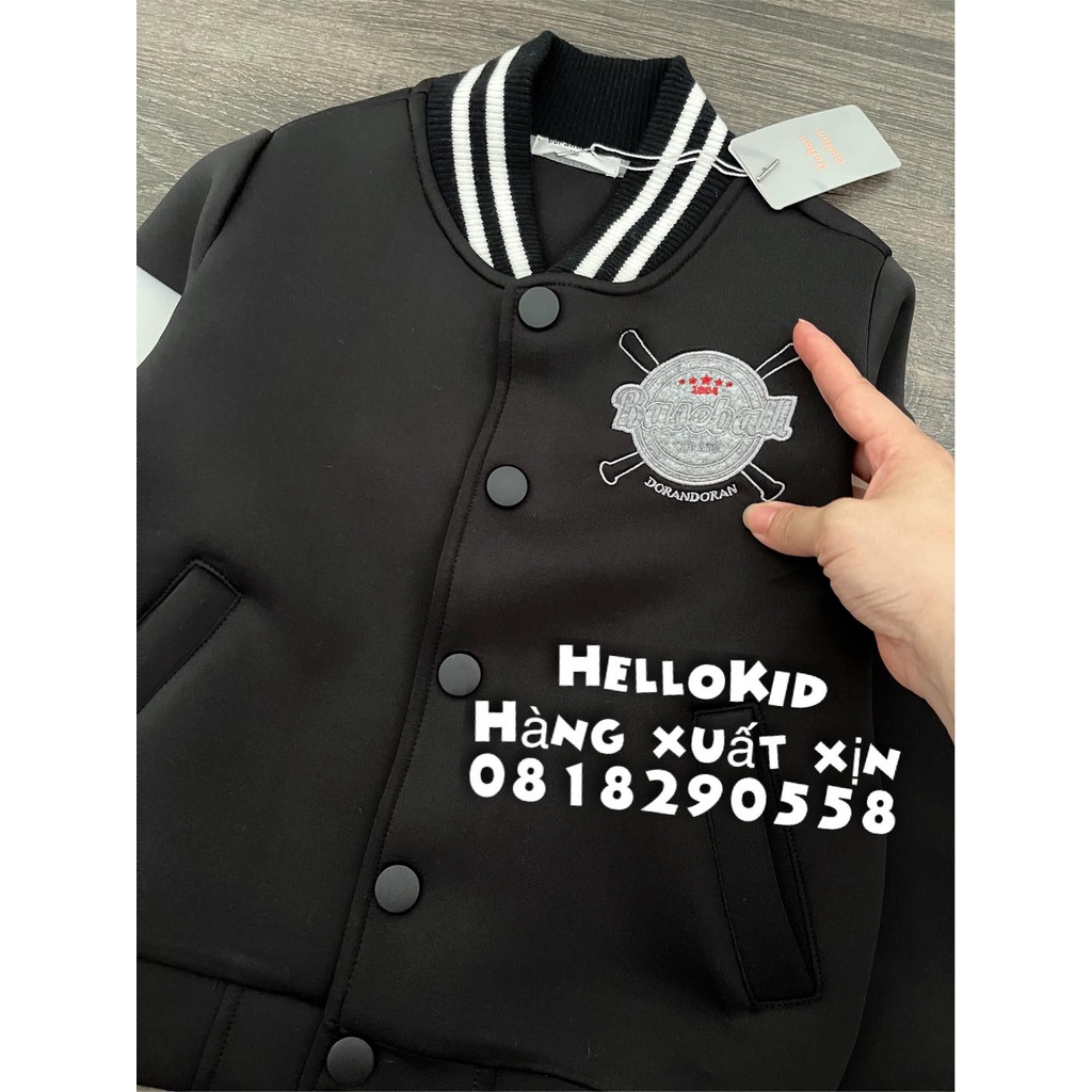 A567 - Áo khoác bomber nỉ ép xuất Hàn bé trai