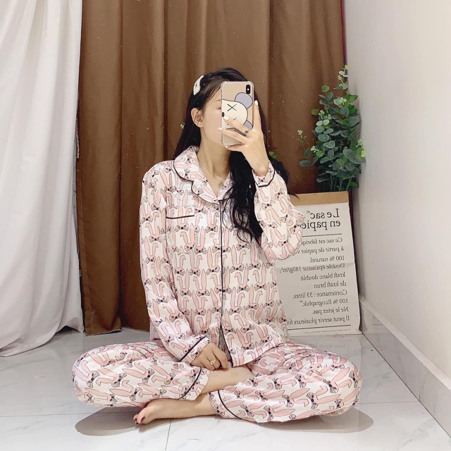 Sỉ Bộ đồ ngủ lụa pijama💋 hàng Quảng châu💋 freeship ảnh thật ❤️ Freeship❤️