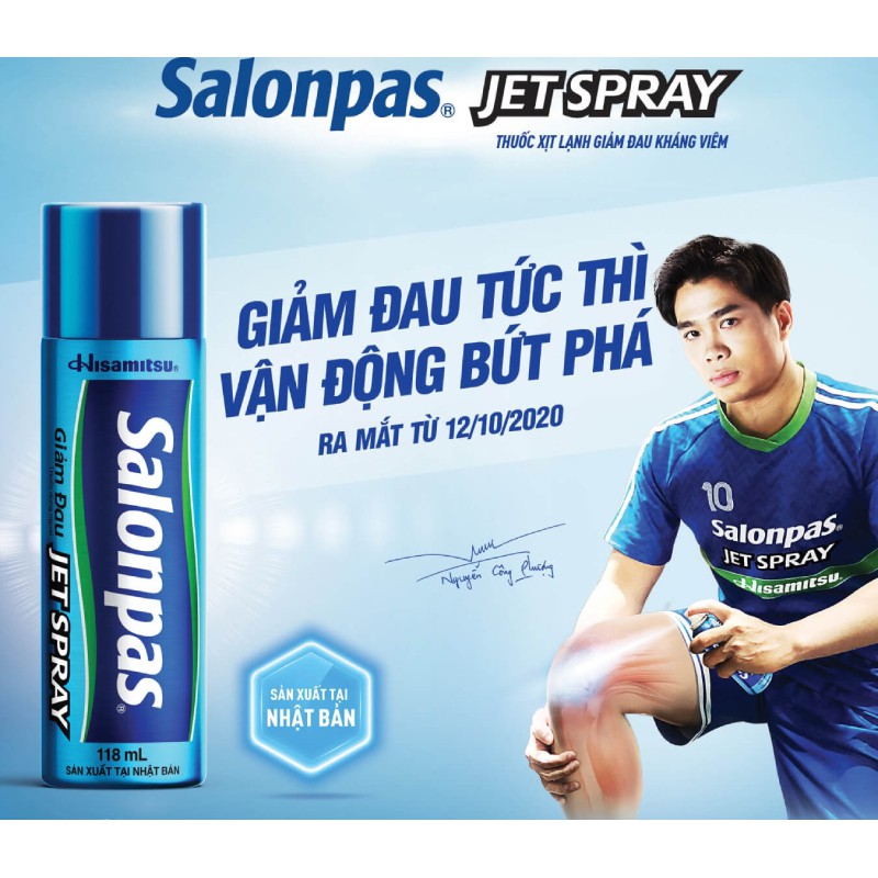 (MẪU MỚI)XỊT GIẢM ĐAU SALONPAS JET SPRAY 118ML