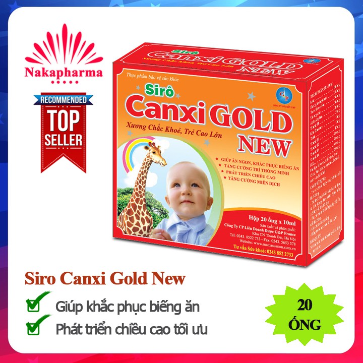 ✅ Siro Canxi Gold New G&P – Giúp bé ăn ngon miệng, tăng chiều cao, dễ hấp thu, hỗ trợ tiêu hóa GP