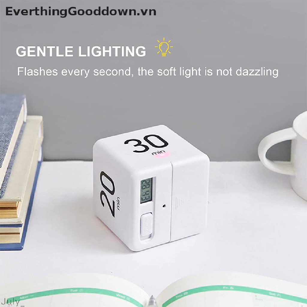 Everthinggood Đồng Hồ Hẹn Giờ Đếm Ngược Trọng Lực Dạng Khối Lật Dành Cho Nhà Bếp