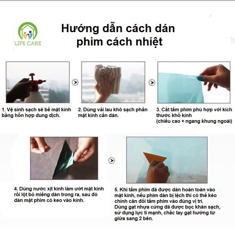 Film dán kính cách nhiệt phản quang chống tia UV tiết kiệm điện năng