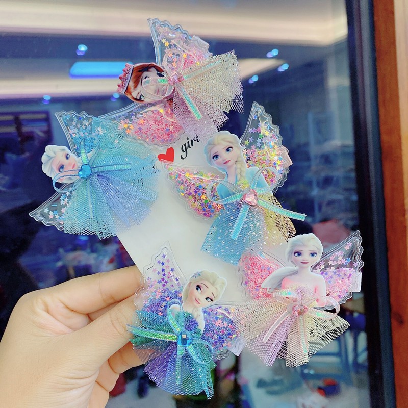 Kẹp tóc công chúa elsa cho bé yêu