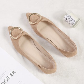 Giày Búp Bê Nữ Mũi Nhọn Size Lớn
