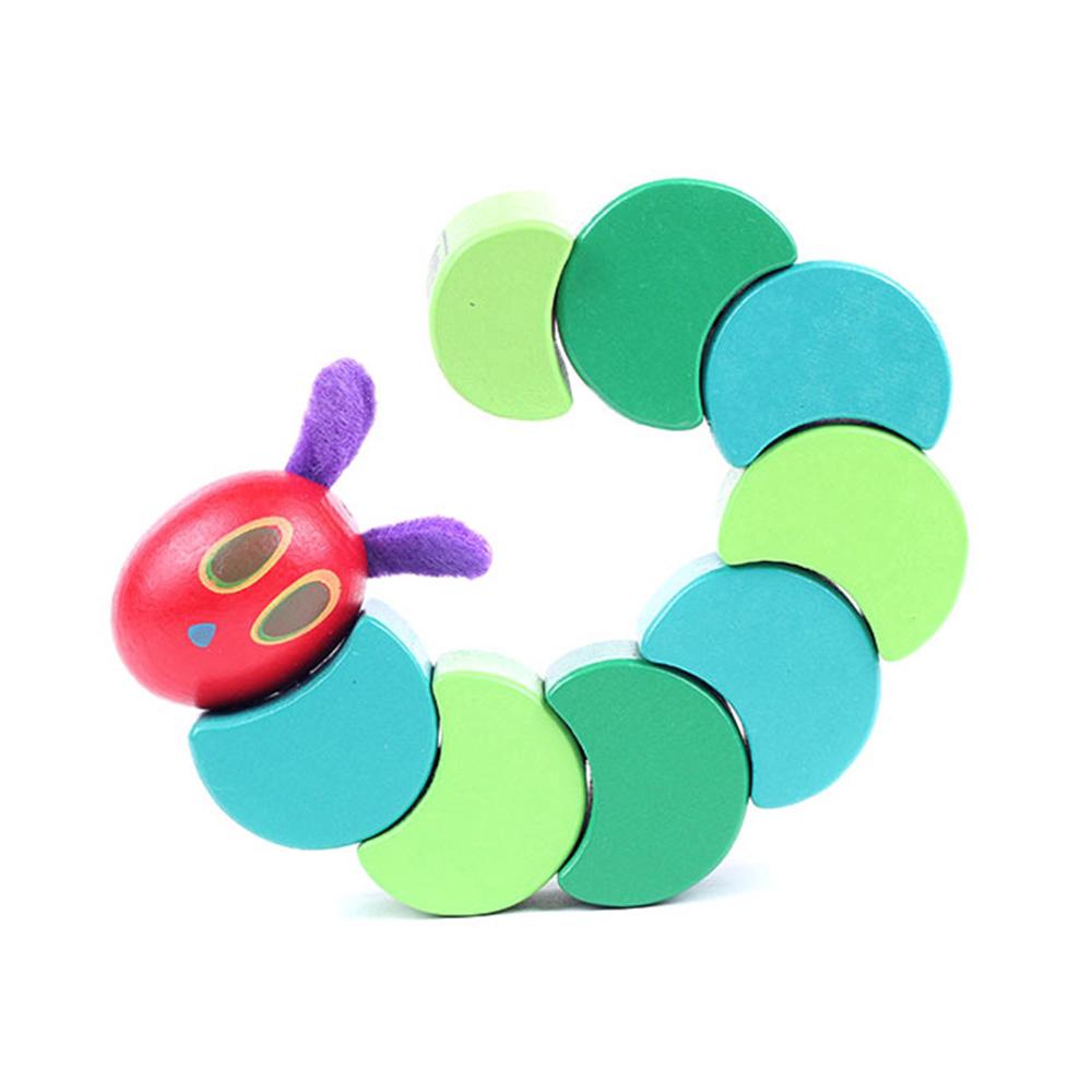 Wooden Twisting Worm Caterpillar Toy Educational Gift for Kids Baby Toddler