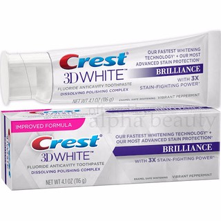 KDR - Kem Đánh Răng Crest 3D White Fluoride Anticavity Toothpaste Brilliance 116gr