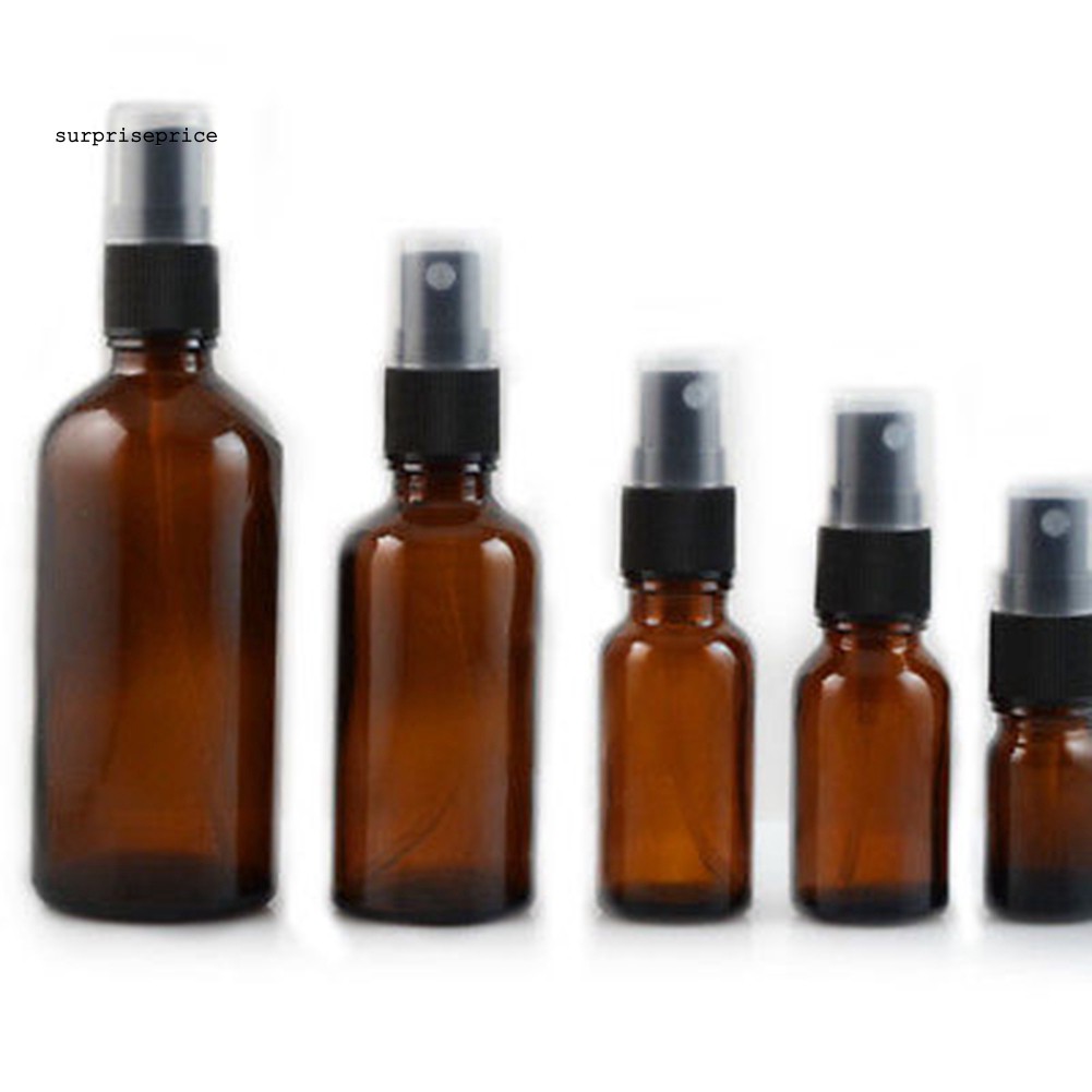 Bình Xịt Rỗng Bằng Thủy Tinh Màu Hổ Phách 10/15/20/30/50/100ml