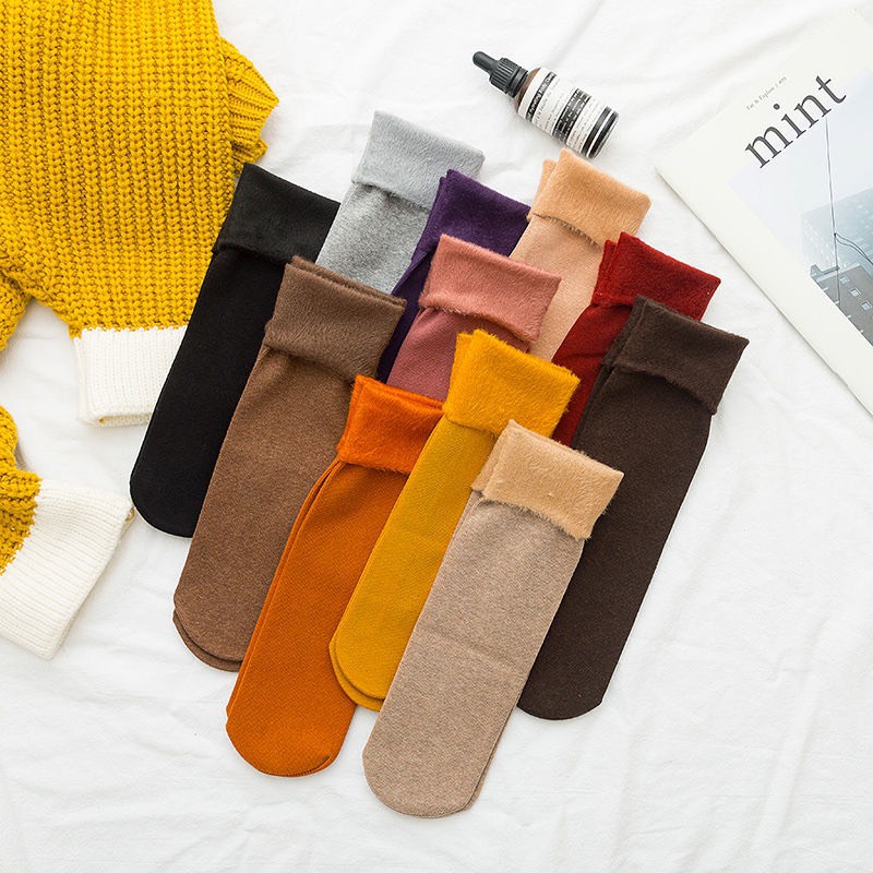 Set 5 đôi tất lót lông cho bé 1-6 tuổi gân thun