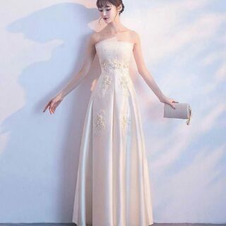 ĐẦM DỰ TIỆC TRỄ VAI XẾP LI