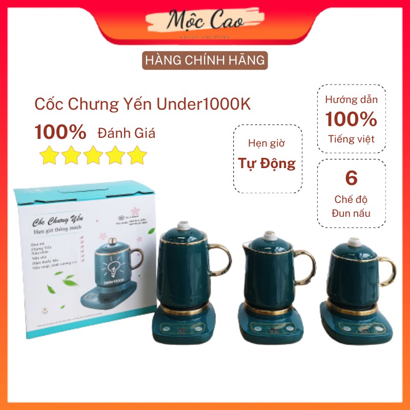 Nồi chưng yến, cốc chưng yến bằng điện bảo hành chính hãng - Hướng dẫn sử dụng tiếng việt tiện dụng Under1000K