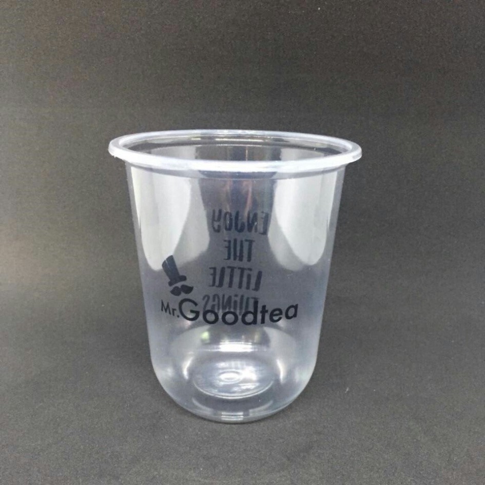 50 cốc nhựa đáy tròn chữ U đựng trà sữa 500ml