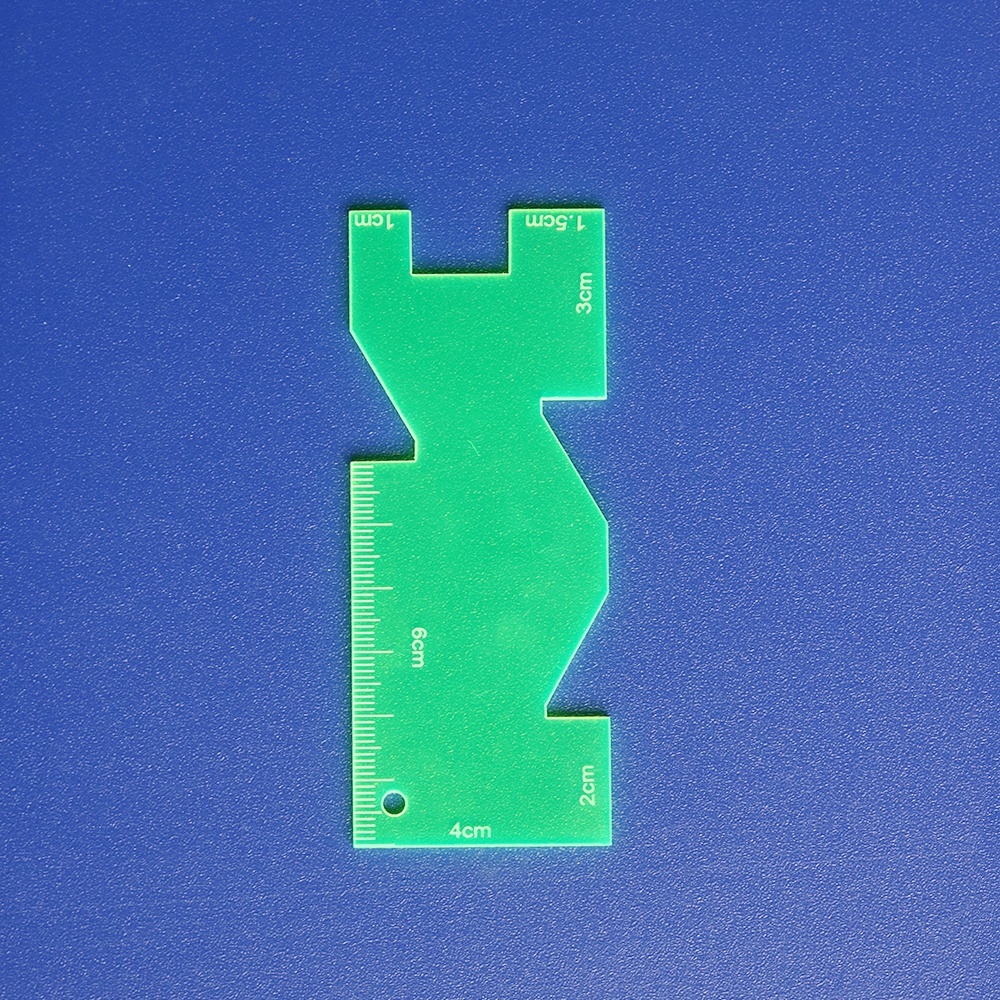 Thước Đo May Vá Bằng Acrylic Chất Lượng Cao 10*4cm