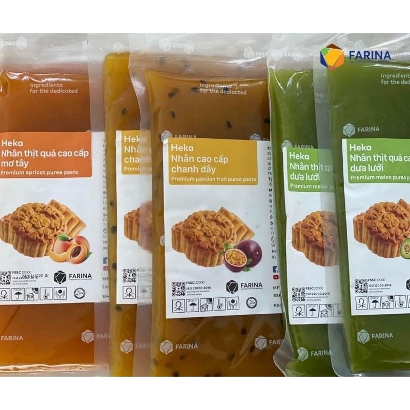 Nhân bánh trung thu sên sẵn cao cấp Farina Heka / Taiwa đủ vị 500g