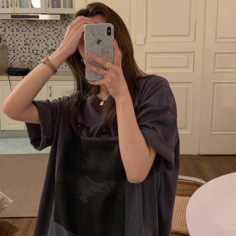 Áo thun ngắn tay form rộng phong cách Hàn Quốc dành cho nữ