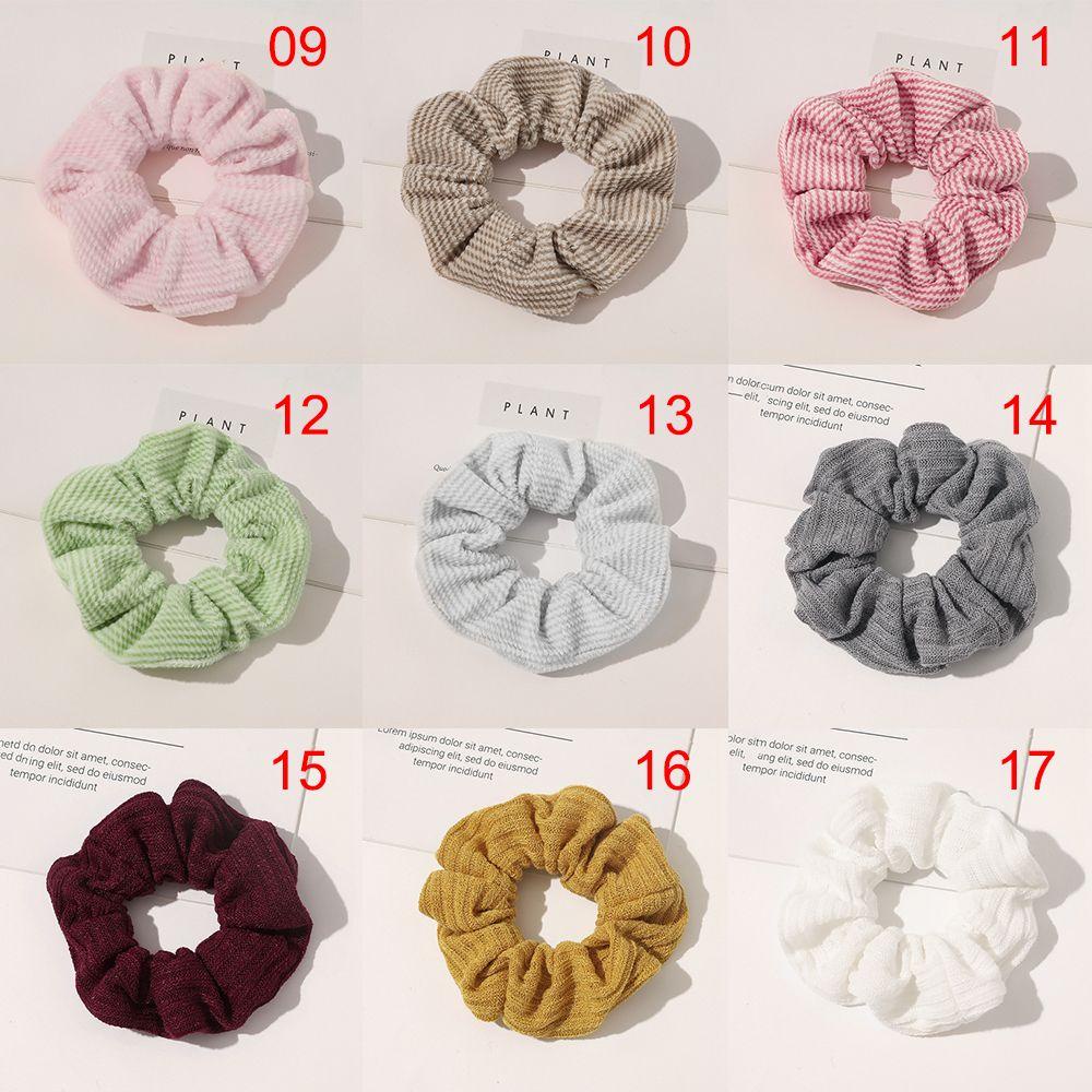 Dây Cột Tóc Scrunchies Bằng Vải Bông Mềm Mại Cho Nữ