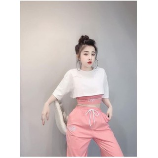 ÁO THUN NỮ💕SET ÁO CROPTOP 1974 HÀN QUỐC