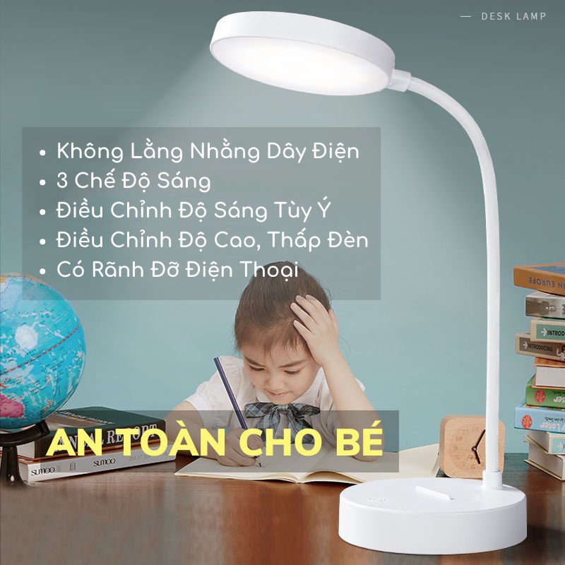 Đèn Bàn Học Sinh, Đèn Học Để Bàn 3 Ánh Sáng Chống Cận Hiệu Quả, An Toàn Cho Đôi Mắt Bé AUTO BIM