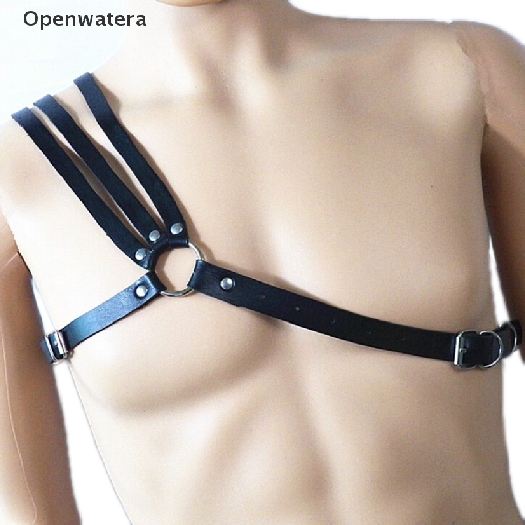Dây đeo ngực giả da đính đinh tán thiết kế hợp thời trang cho nam