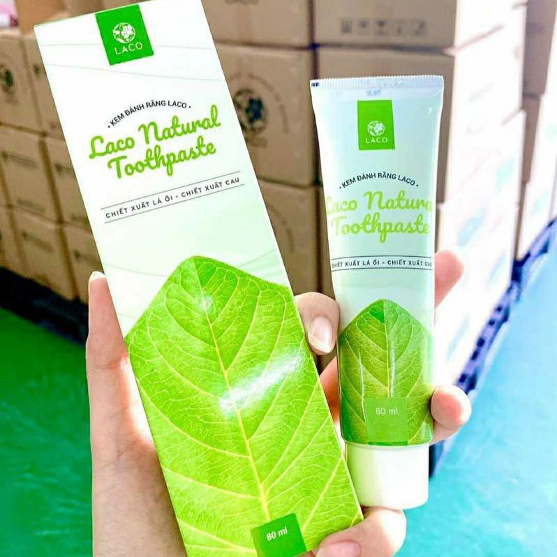 Kem Đánh Răng Laco - Chiết Xuất Lá Ôỉ - Chiết Xuất Cau (Laco Nautural Toothpaste) Làm Sạch Răng Miệng, Ngừa Hôi Miệng