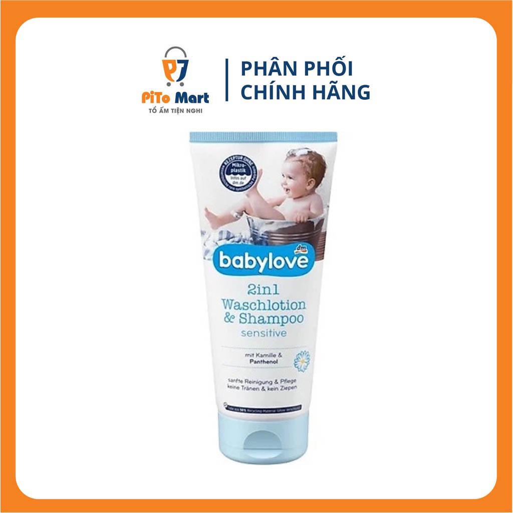 Sữa Tắm Gội Trẻ Em Baby Love 2in1 200ML Nhập Khẩu Đức Chính Hãng